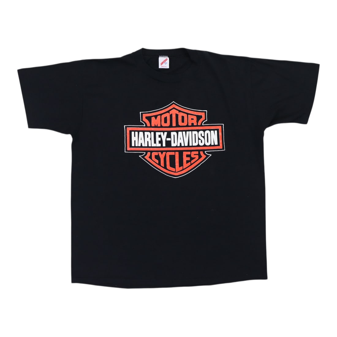 Black 1980s New Hampshire Harley Davidson Graphic T Shirt XXL: Black 1980s New Hampshire Harley Davidson Graphic T Shirt XXL This original vintage Harley Davidson shirt from the 1980s features striking front and back graphics and represents authentic period style