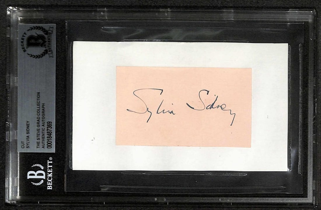 Beckett Authenticated Sylvia Sidney Signed Autograph Cut (1 of 1)