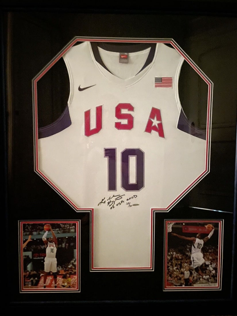 Kobe Bryant signed Nike Team USA Olympics jersey framed 25 of 50 (1 of 7)