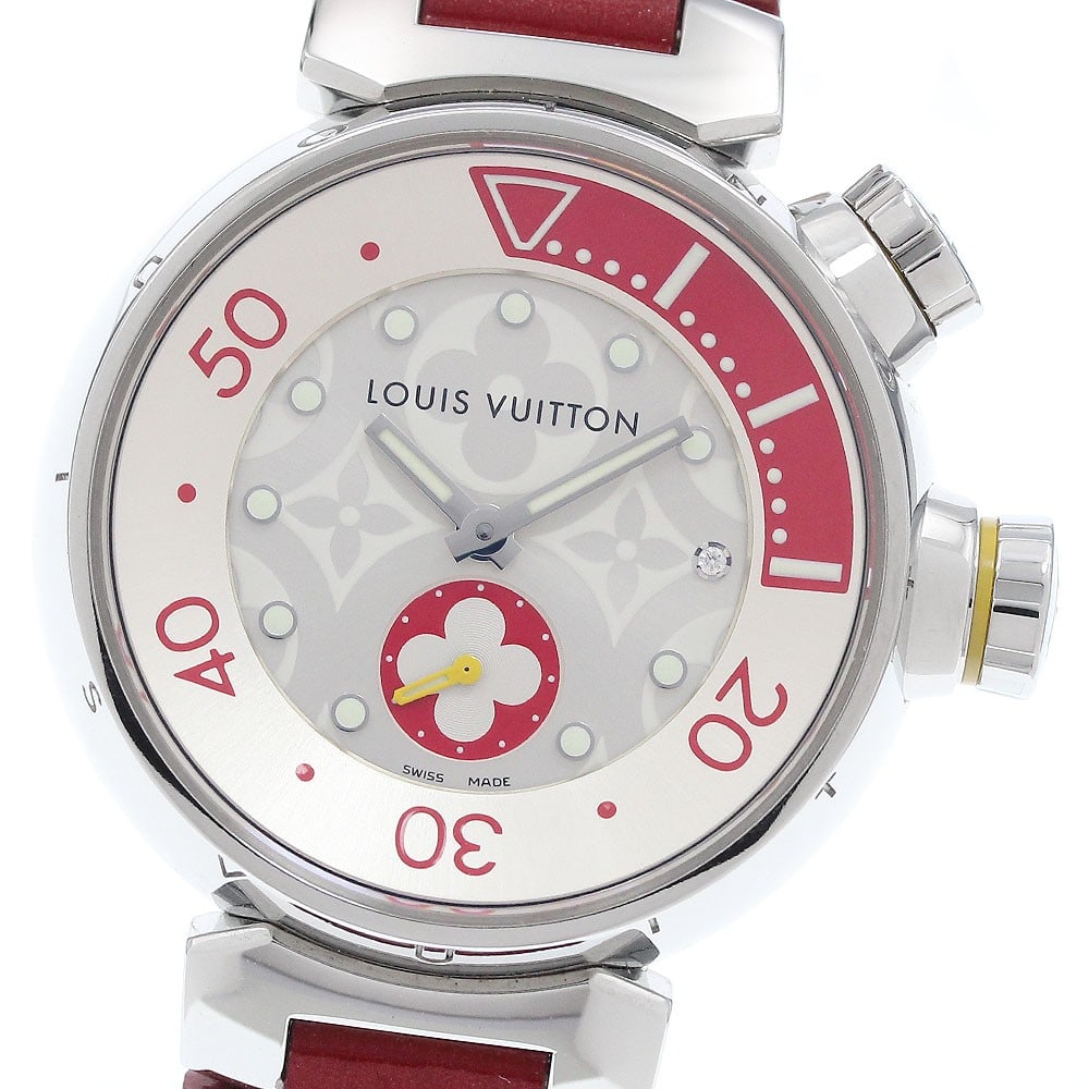 Louis Vuitton Tambour Diving Q131V womens quartz wristwatch small seconds (1 of 6)