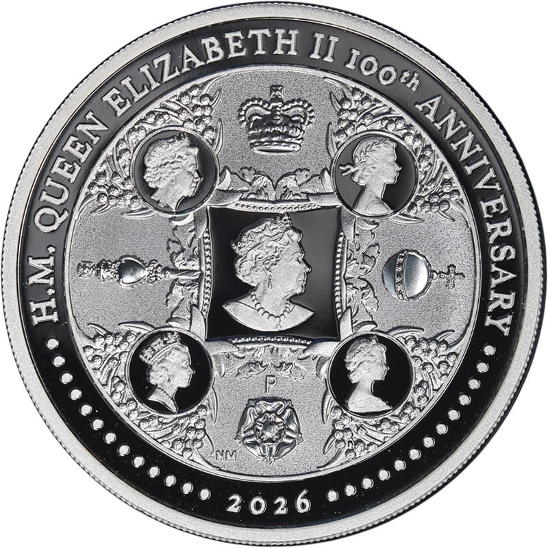 2026 Australia 1 Oz Silver Proof Dollar Queen Elizabeth II 100th Anniversary: 2026 Australia 1 Oz Silver Proof Dollar Queen Elizabeth II 100th Anniversary This 2026 Australia 1 oz Silver $1 coin commemorates the 100th anniversary of Queen Elizabeth II. Struck in .999 fine silve