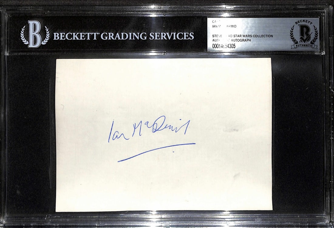 Beckett Certified Ian McDiarmid Star Wars Signed Cut Autograph (1 of 1)