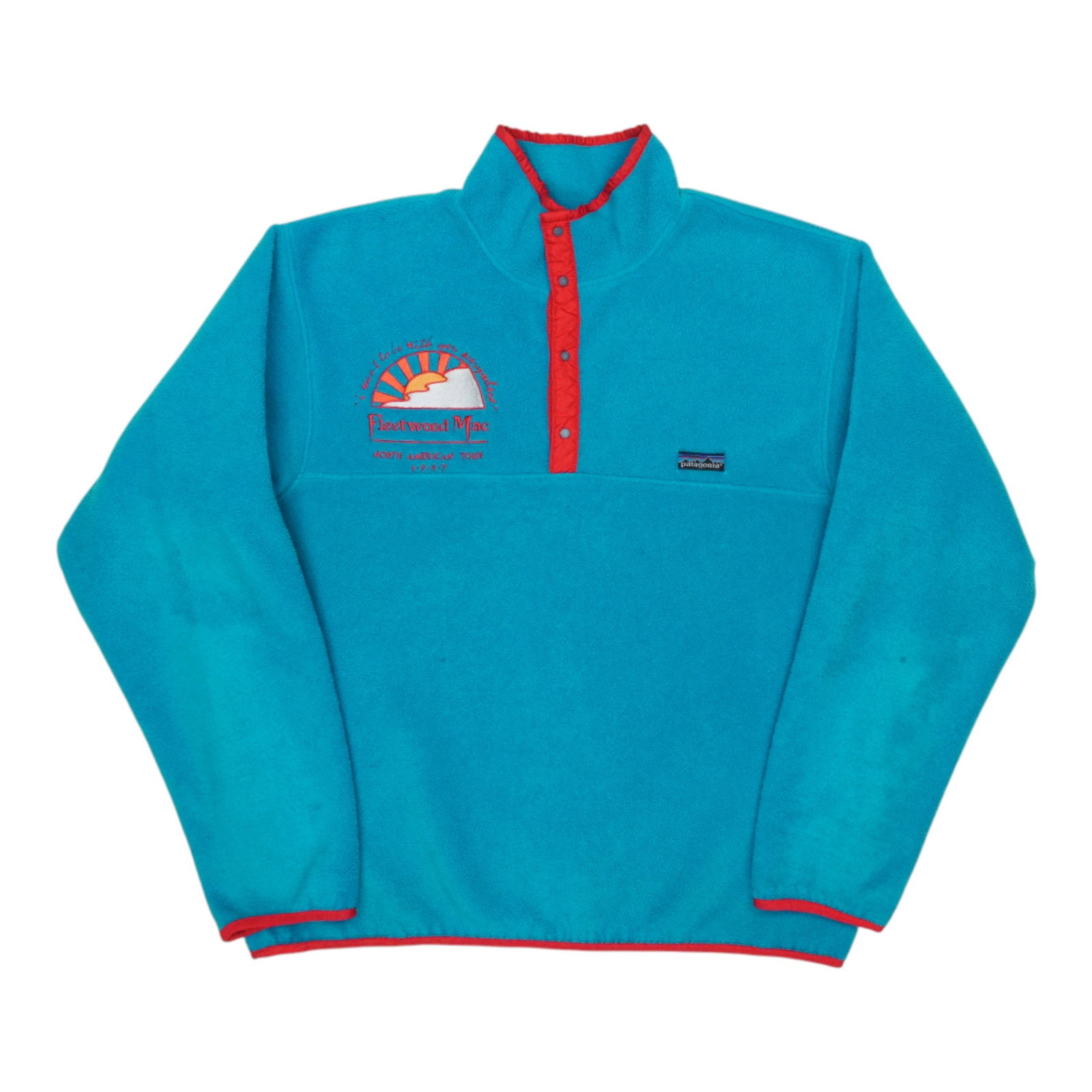 Vintage 1987 Patagonia Tour Fleetwood Mac Crew Blue Sweatshirt XL (1 of 3)