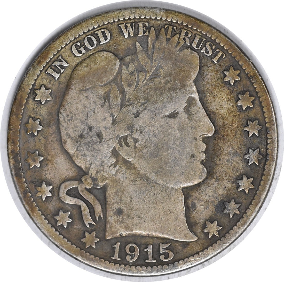 1915 United States Barber 50C Silver Half Dollar VG Uncertified: 1915 United States Barber 50C Silver Half Dollar VG Uncertified 1915 Barber half dollar coin from the United States. This circulated, pre-owned coin is composed of silver and offered in VG grade. It i