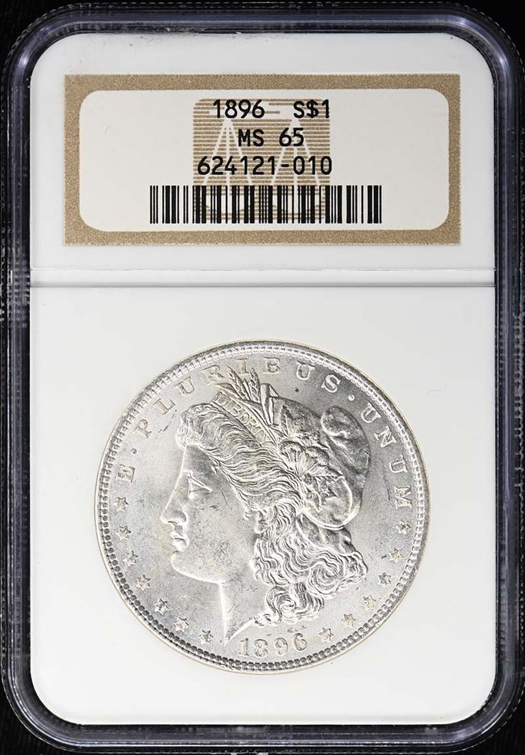 NGC MS65 1896 United States Morgan Dollar $1 Coin: NGC MS65 1896 United States Morgan Dollar $1 Coin 1896 Morgan Dollar certified by NGC and graded MS65. This pre-owned coin is listed as uncirculated and issued in the United States. Specifications Coi