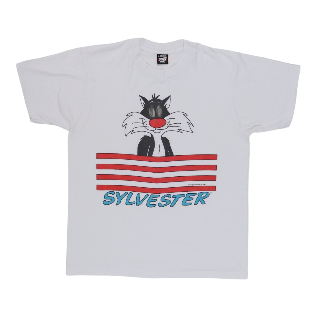 Vintage 1988 Sylvester Character Warner Brothers White 50/50 Shirt Extra Large (1 of 6)