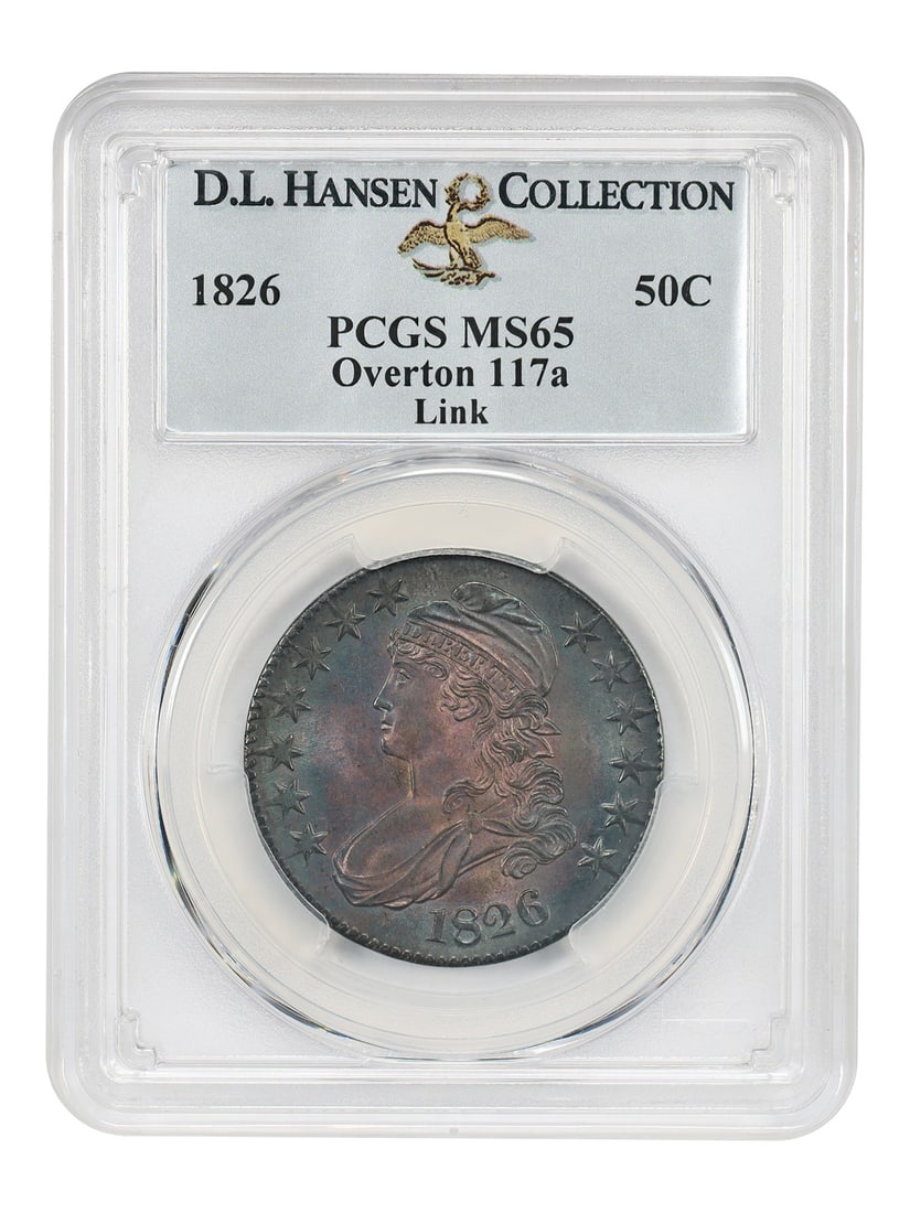 PCGS MS65 1826 Capped Bust Half Dollar 50C ex D.L. Hansen Link O-117a (1 of 4)
