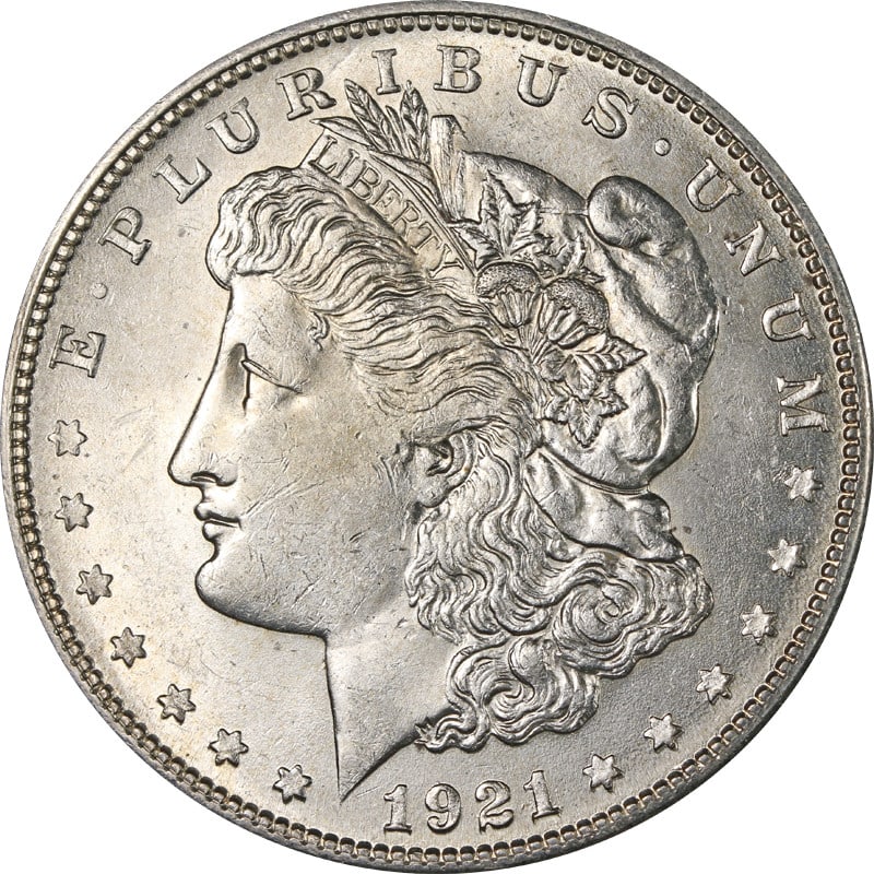 1921 San Francisco Morgan Dollar VAM 1B6 Thornhead Silver Coin: 1921 San Francisco Morgan Dollar VAM 1B6 Thornhead Silver Coin This 1921-S Morgan Silver Dollar features the VAM 1B6 Thornhead variety. Composed of silver with a fineness of 0.9, this circulated coin 
