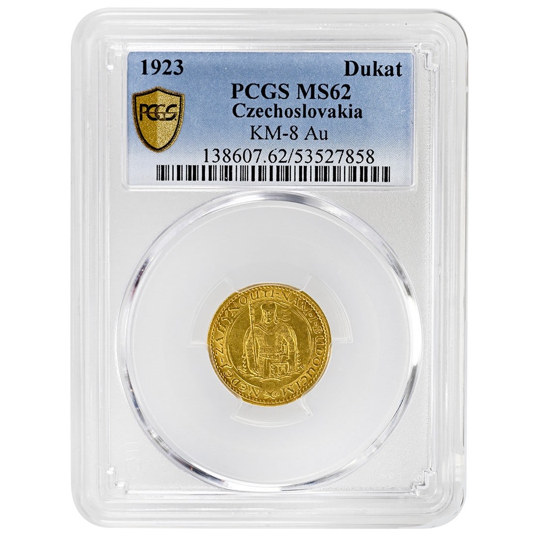 PCGS MS62 1923 Czechoslovakia Gold Ducat KM-8 (1 of 4)