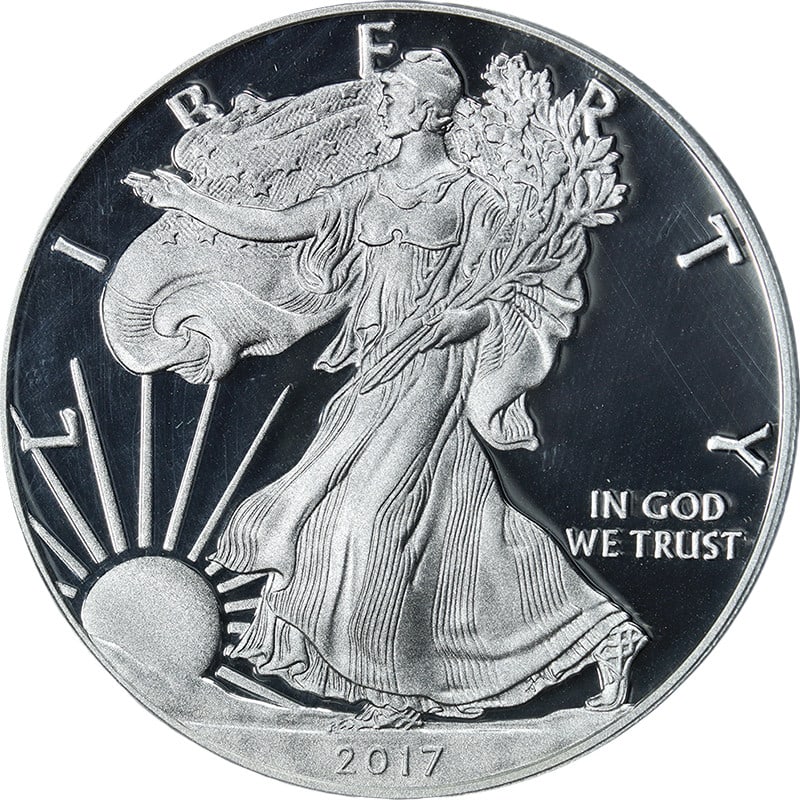 PCGS PR70 DCAM First Strike 2017-W Silver American Eagle Dollar (1 of 4)