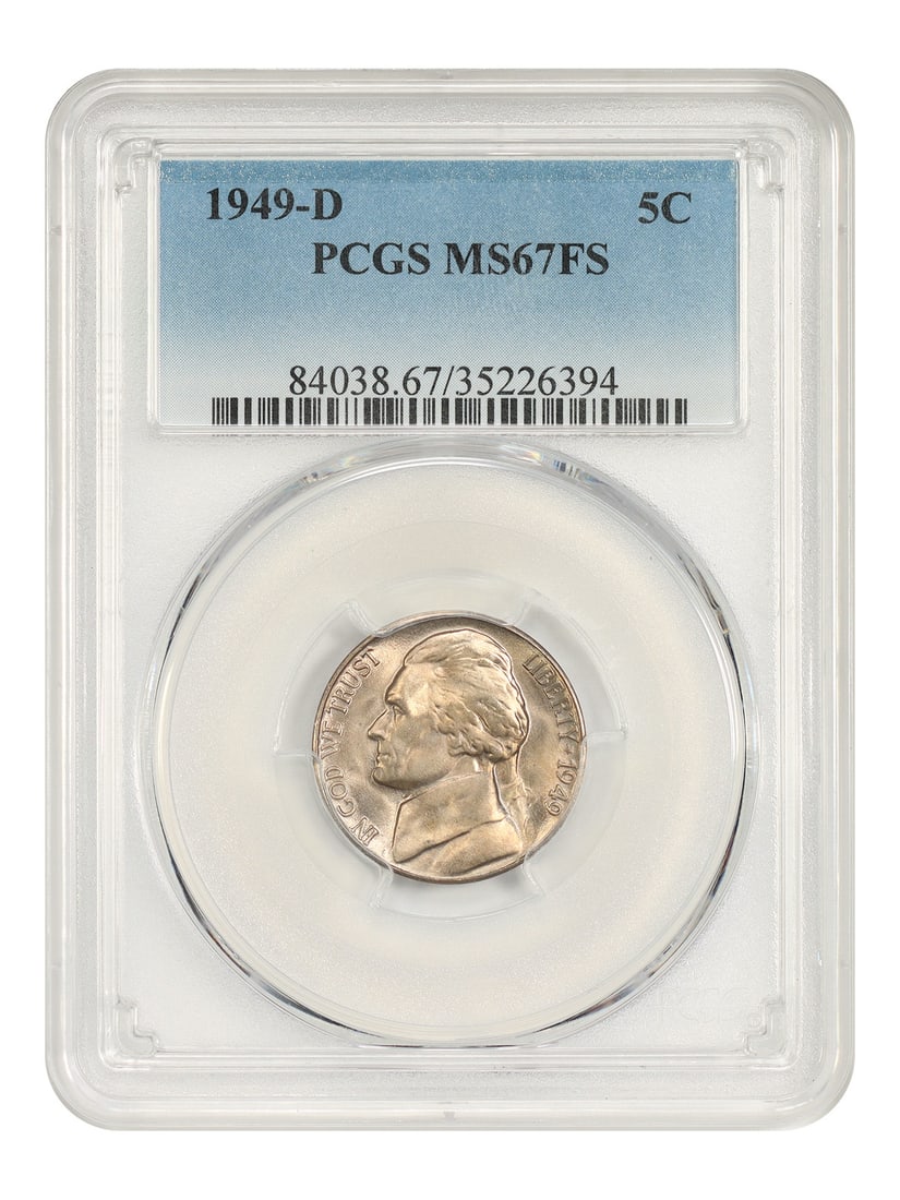 Jefferson Nickel 1949-D 5C PCGS MS67FS Uncirculated (1 of 4)