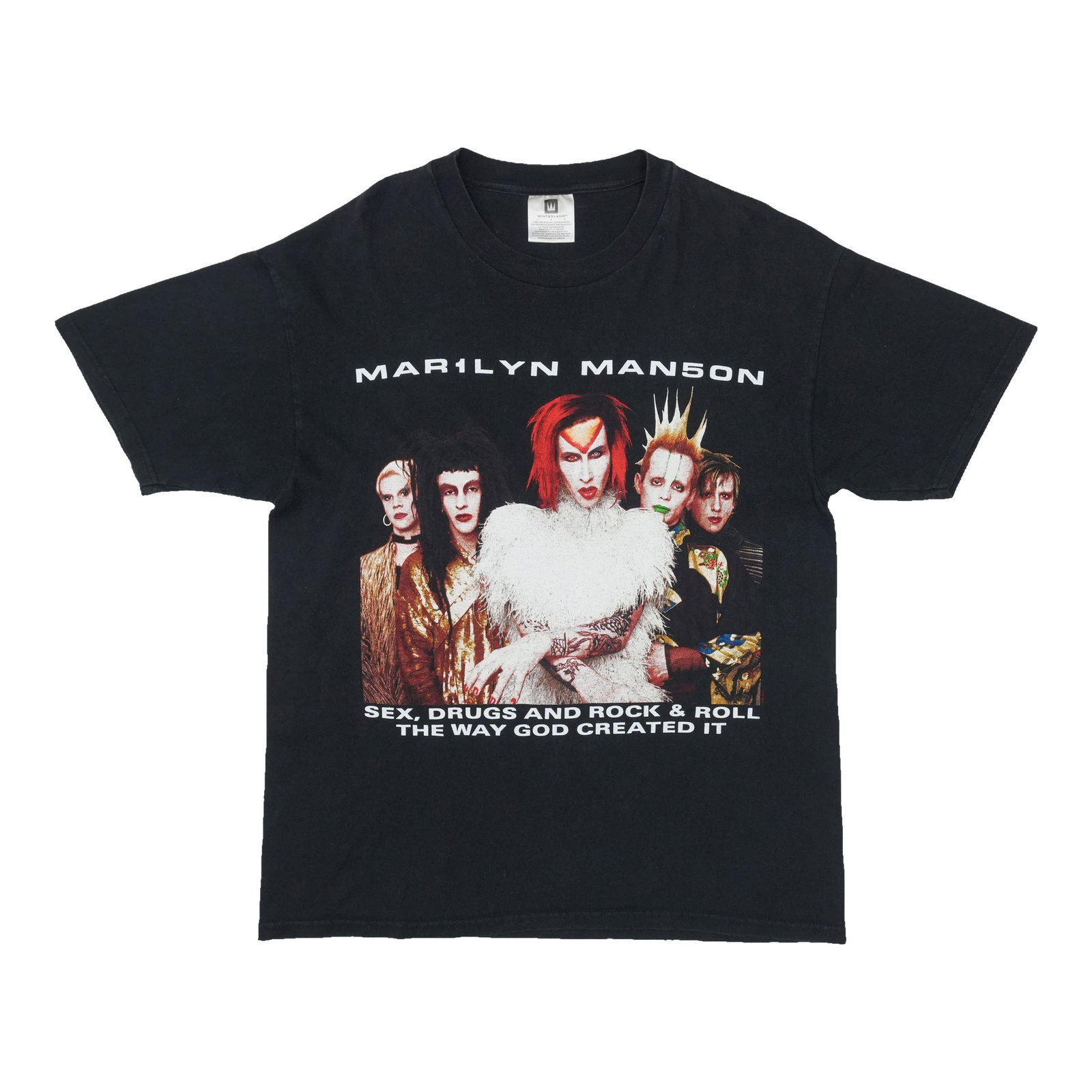 Marilyn Manson Rock Is Dead 1999 Vintage Black Cotton T Shirt Large: Marilyn Manson Rock Is Dead 1999 Vintage Black Cotton T Shirt Large Original vintage 1999 Marilyn Manson Rock Is Dead Tour shirt. This is a true vintage shirt, not a modern reproduction. It is in exce
