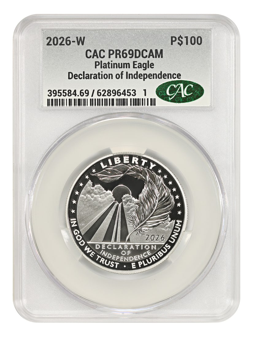 2026 W $100 Platinum Eagle Declaration of Independence CACG PR69DCAM (1 of 6)
