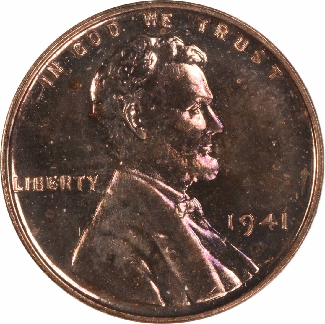 1941 Proof Lincoln Wheat Small Cent PR65 Uncertified Copper: 1941 Proof Lincoln Wheat Small Cent PR65 Uncertified Copper 1941 Lincoln Wheat small cent proof coin with a PR65 grade designation. This pre-owned coin is uncertified and listed as uncirculated, with 