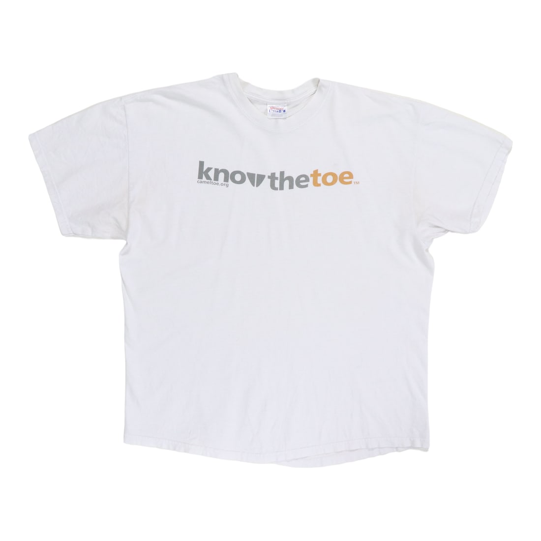 Vintage 1990s Know The Toe Camel Toe Graphic T Shirt White Cotton Extra Large (1 of 8)