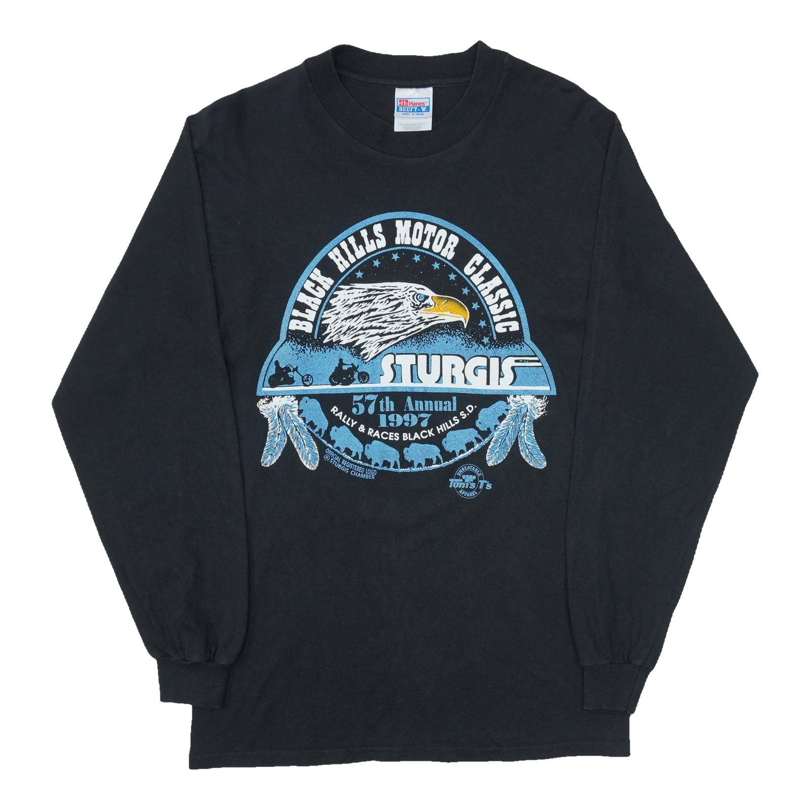 Black 1997 Sturgis Black Hills Motor Classic cotton shirt Medium (1 of 4)