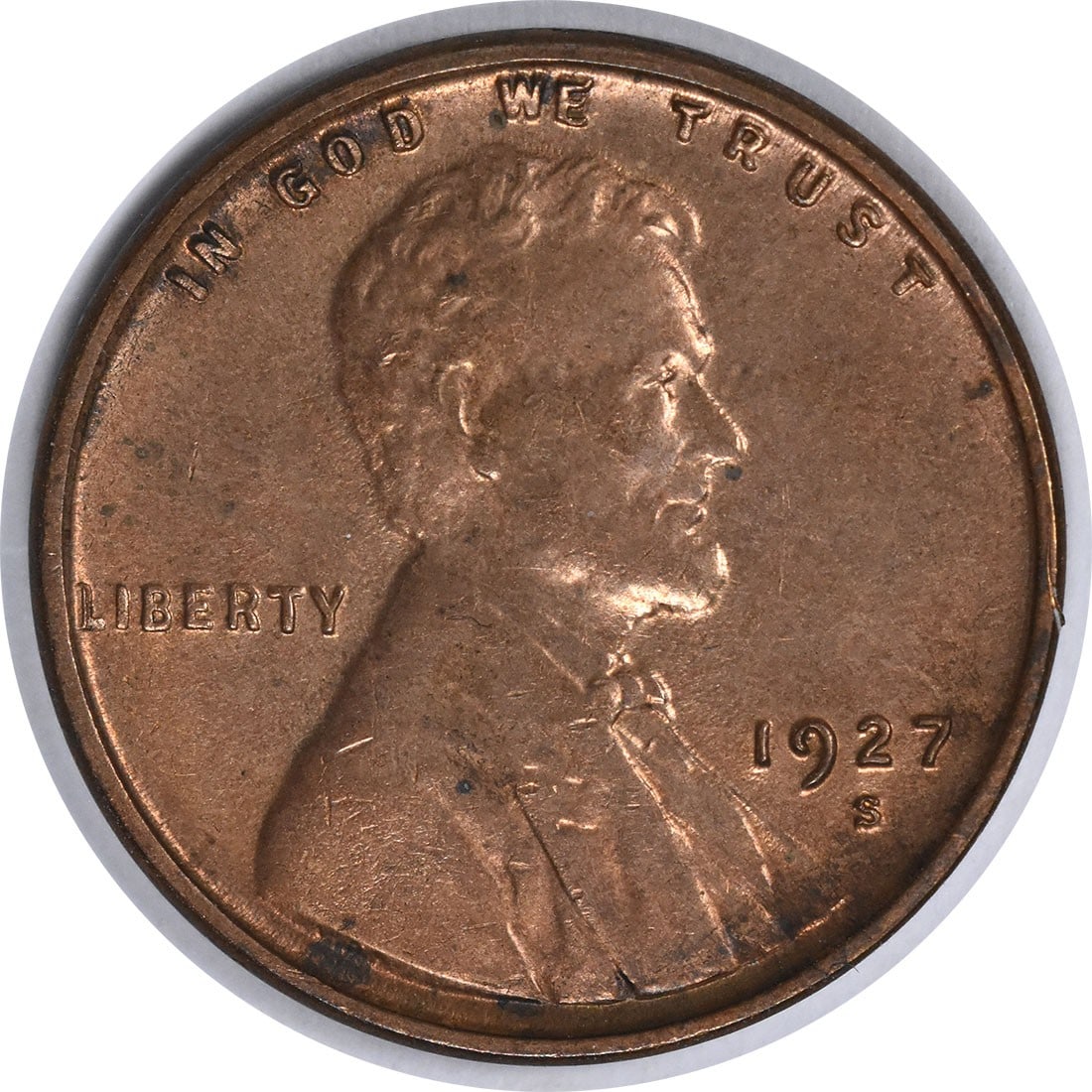 1927-S Lincoln Wheat Copper Small Cent Uncertified: 1927-S Lincoln Wheat Copper Small Cent Uncertified This 1927-S Lincoln Wheat Cent is an uncirculated, pre-owned coin composed of copper. It was minted in the United States and features the classic Lin