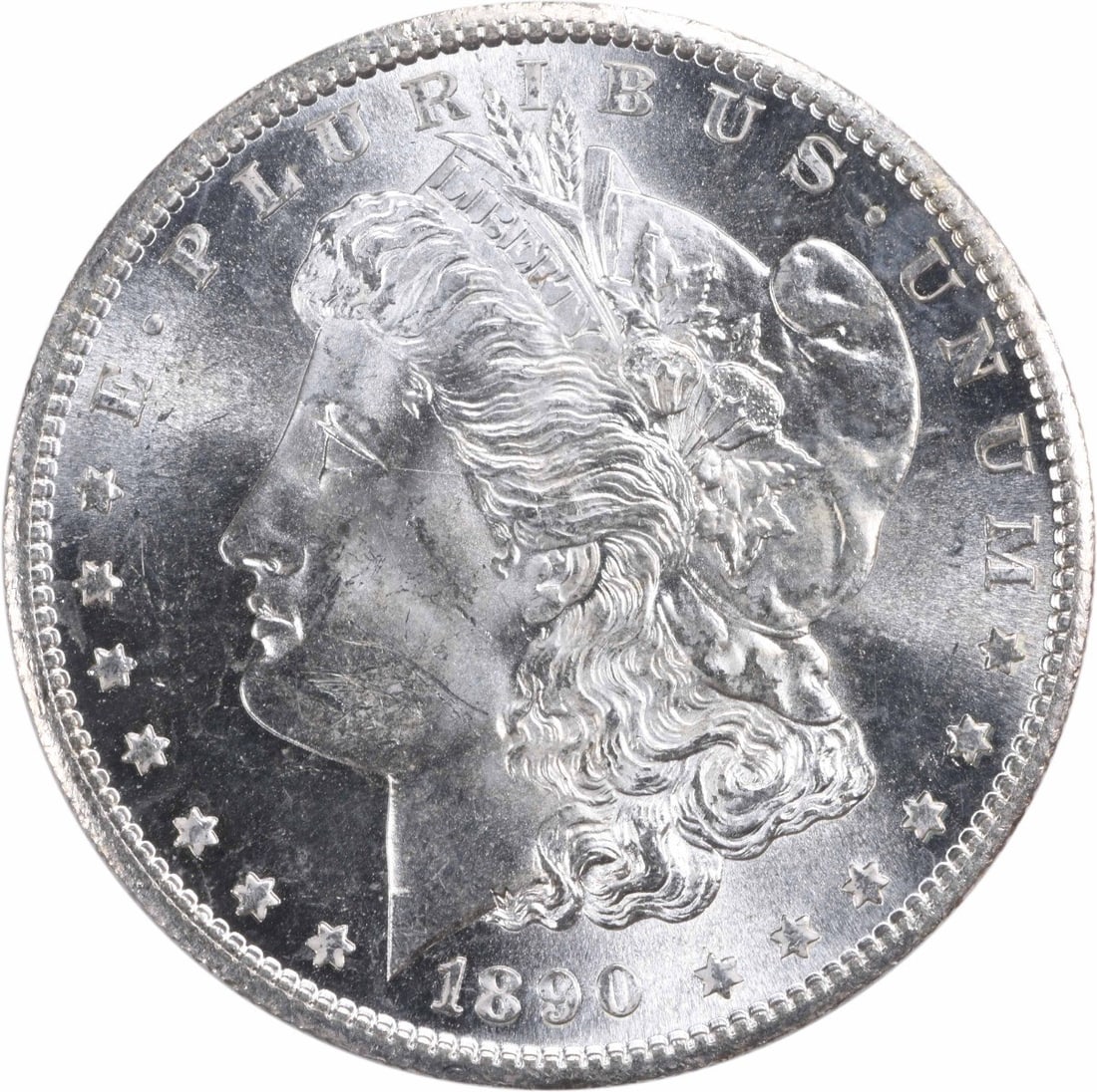 Choice BU 1890-S Silver Dollar Uncertified Morgan Coin: Choice BU 1890-S Silver Dollar Uncertified Morgan Coin This is an 1890-S Morgan Silver Dollar in Choice Brilliant Uncirculated condition. The coin is uncertified and composed of silver, minted in San 