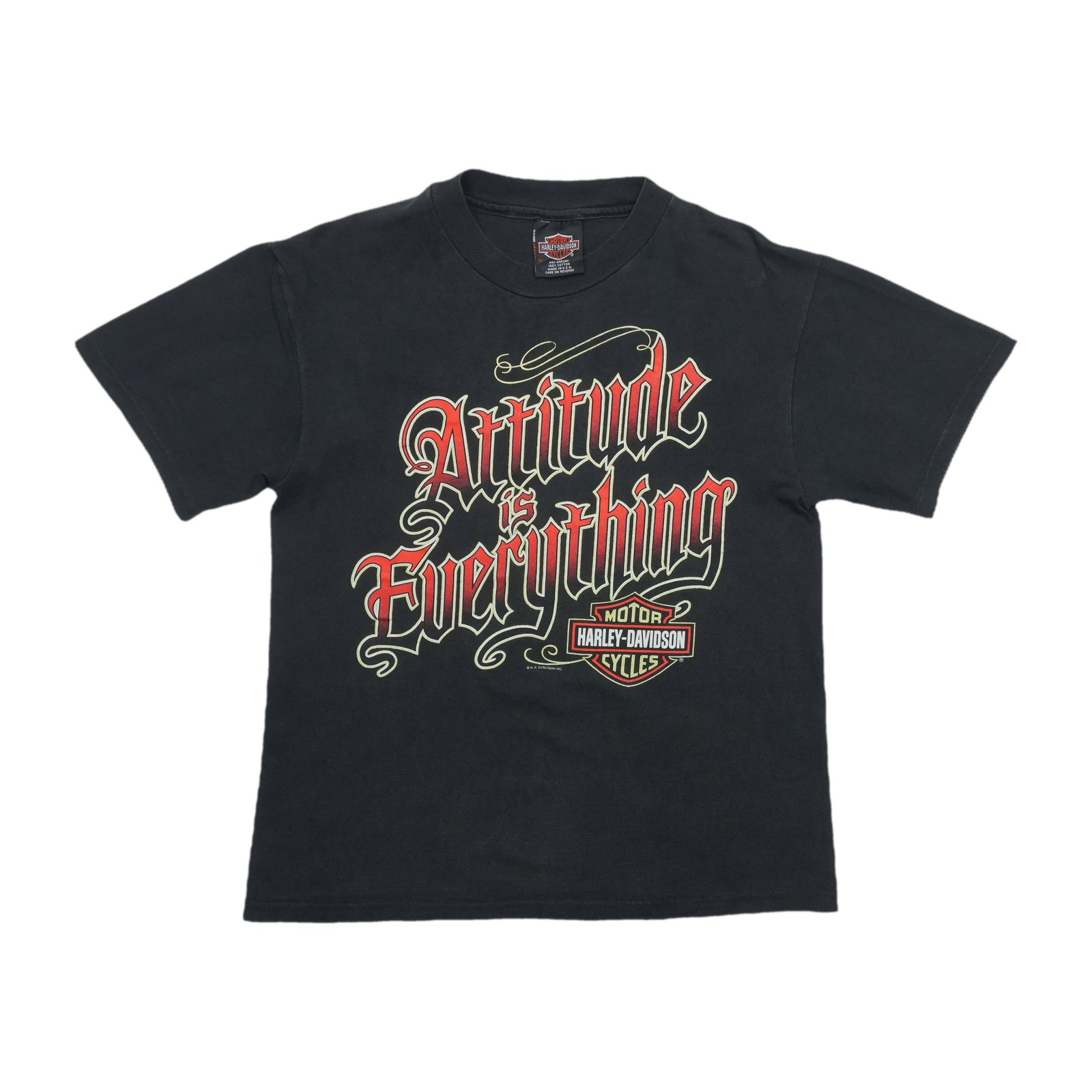Vintage Harley Davidson Butte Montana 1989 Black Cotton Shirt Medium (1 of 5)
