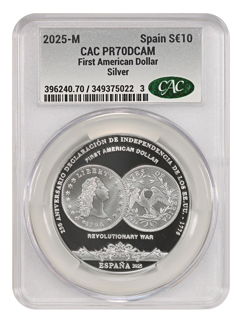 CACG PR70DCAM Spain 2025-M 10 Euro Silver Coin Box COA (1 of 6)