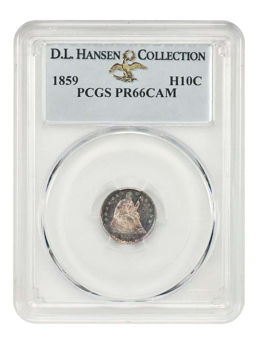 1859 Liberty Seated Half Dime H10C PCGS PR66CAM ex D.L. Hansen (1 of 6)