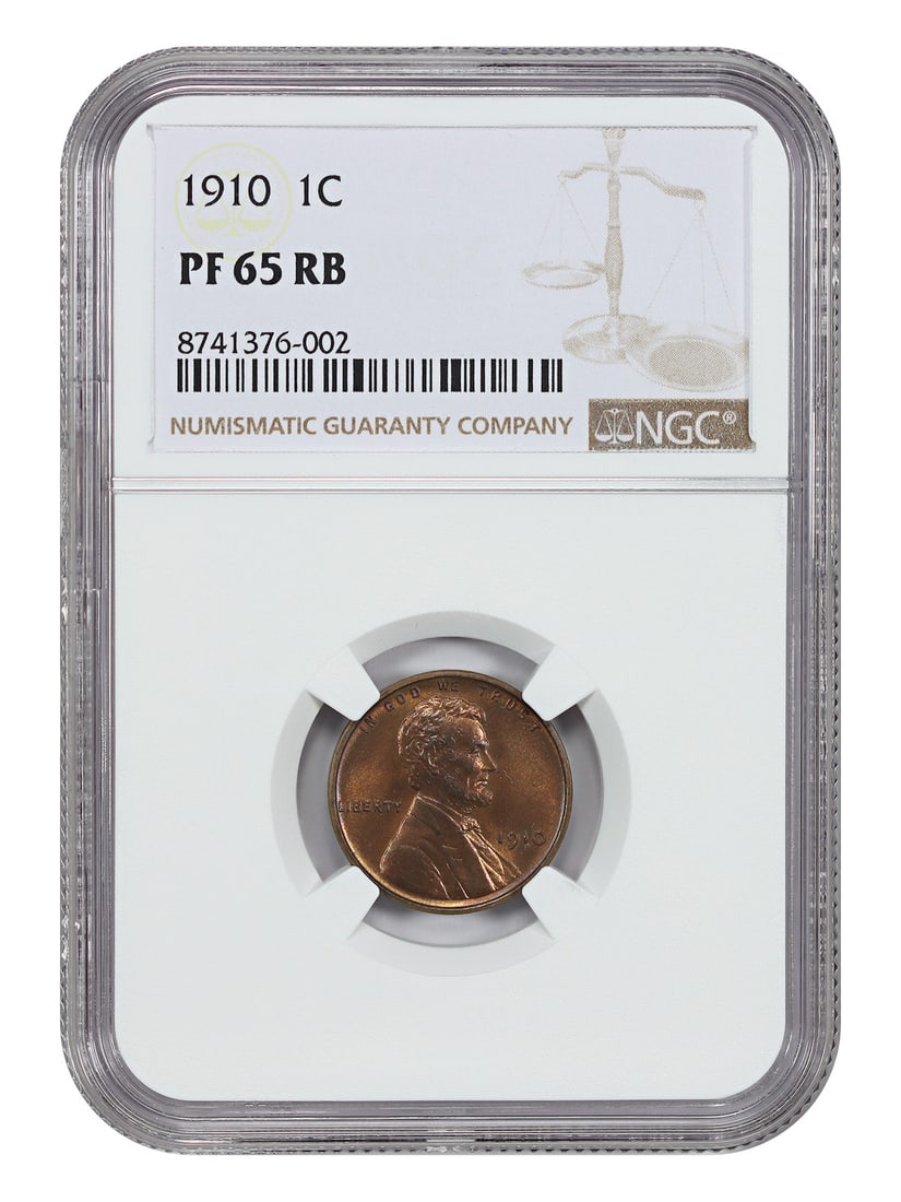 NGC PR65RB 1910 Lincoln Wheat Cent Matte Proof Low Mintage: NGC PR65RB 1910 Lincoln Wheat Cent Matte Proof Low Mintage 1910 Lincoln Cent (Wheat Reverse) certified by NGC as PR65RB. This uncirculated Matte Proof issue comes from a low mintage of 2,405 and retai