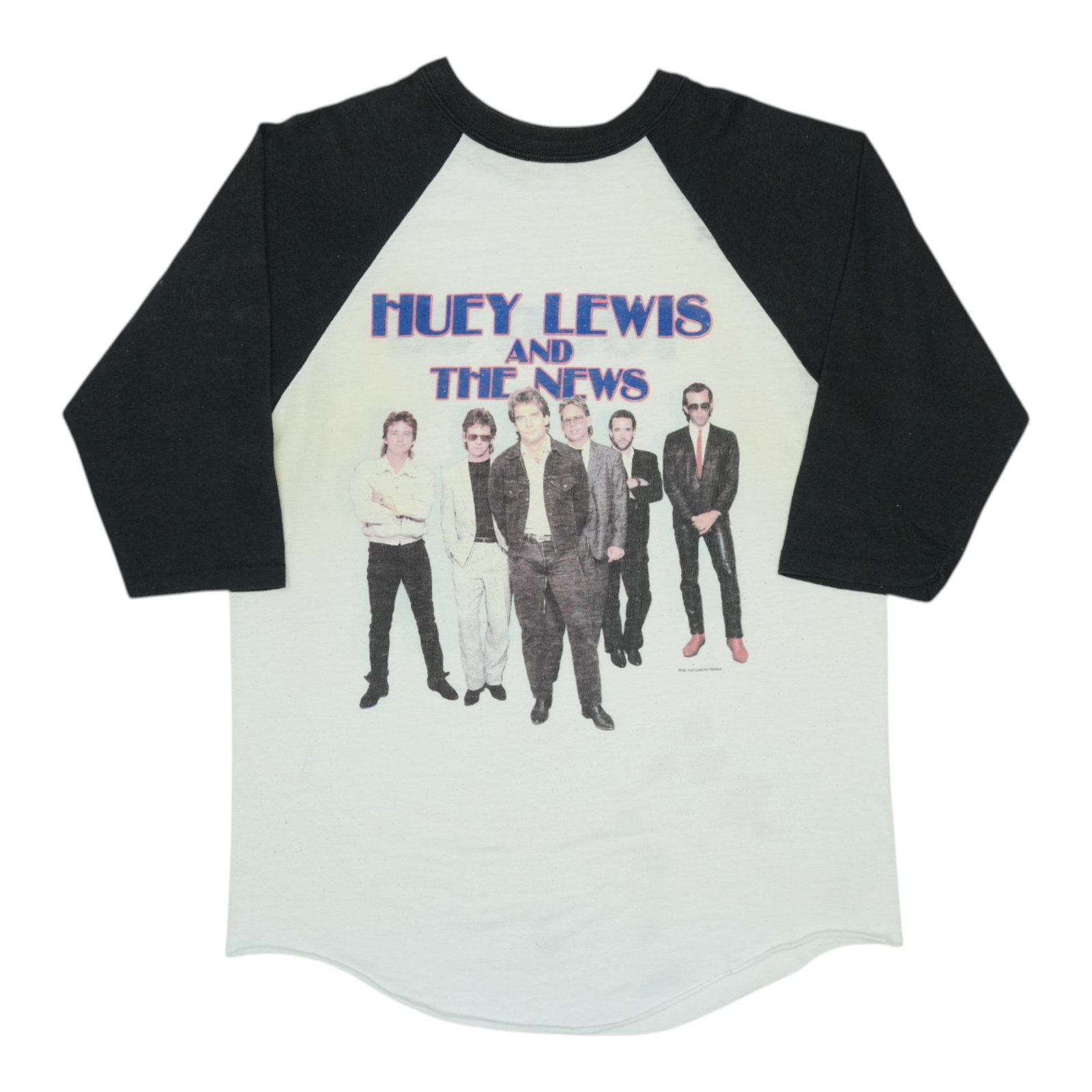 Vintage 1985 Huey Lewis and the News Concert Jersey Shirt White XL (1 of 8)