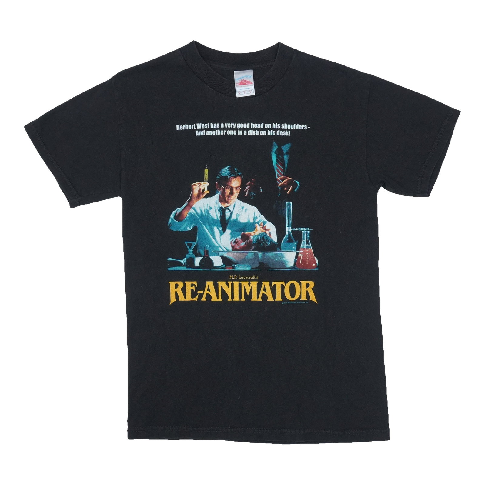 Black 2005 Re-Animator Cotton T Shirt Size Small: Black 2005 Re-Animator Cotton T Shirt Size Small Original vintage 2005 Re-Animator movie shirt in black. This true vintage shirt is from the 2000s and is in excellent condition with no holes or stains