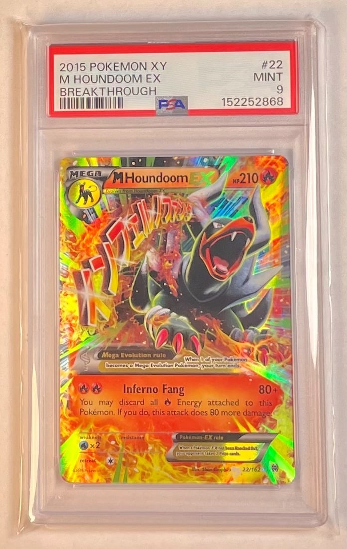 Pokemon Breakthrough 22/162 M Houndoom EX PSA 9 English Card (1 of 2)
