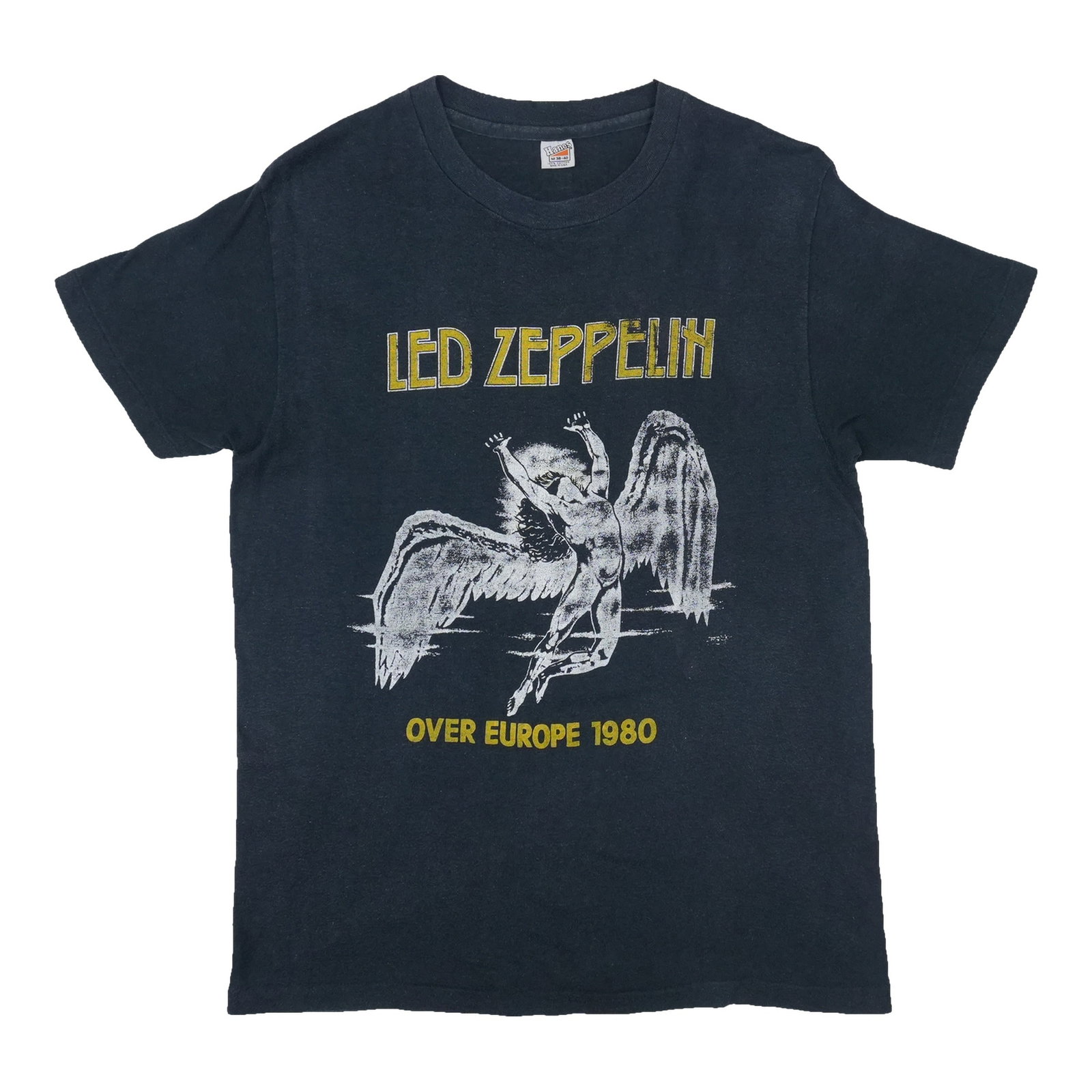 Led Zeppelin 1980 Over Europe black cotton tour T shirt: Led Zeppelin 1980 Over Europe black cotton tour T shirt Original vintage 1980 Led Zeppelin Over Europe Tour shirt in black. This true vintage shirt is not a modern reproduction and is in good conditio