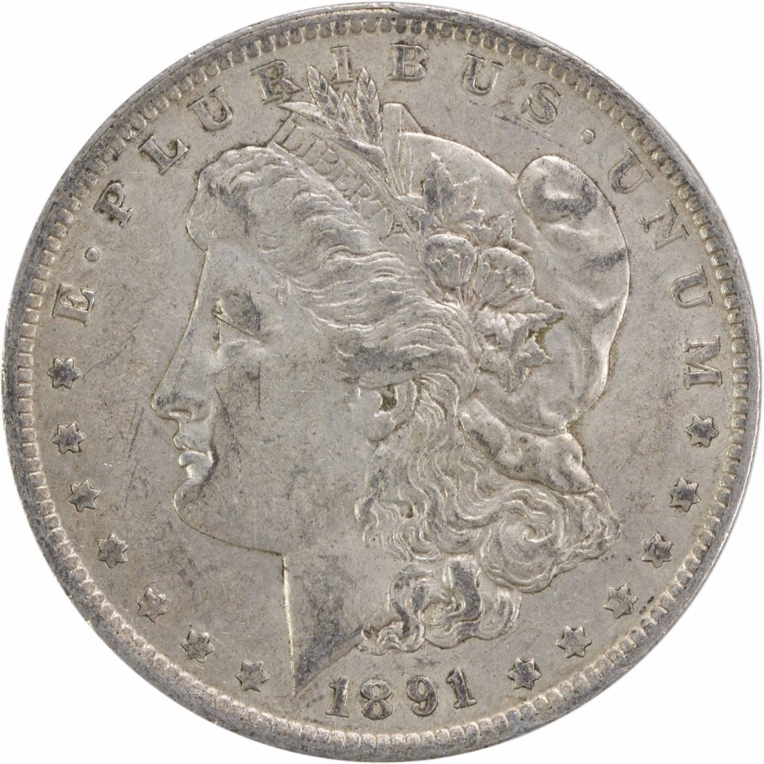 1891-O Morgan Silver Dollar EF Uncertified 90% Silver Coin: 1891-O Morgan Silver Dollar EF Uncertified 90% Silver Coin This 1891-O Morgan Silver Dollar is a beautifully preserved piece from the New Orleans Mint, showcasing the iconic design by George T. Morgan