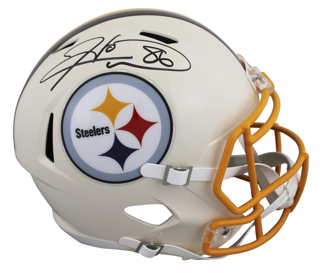 Hines Ward autographed Riddell Speed full size retro Steelers helmet BAS: Hines Ward autographed Riddell Speed full size retro Steelers helmet BAS Autographed retro full size Speed replica helmet personally signed by Hines Ward of the Pittsburgh Steelers. This original sign