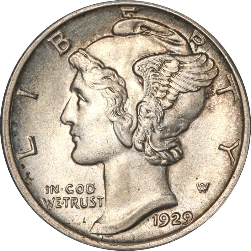 1929 S Silver Mercury Dime Uncertified Uncirculated: 1929 S Silver Mercury Dime Uncertified Uncirculated 1929-S Mercury Dime with razor sharp bands. This uncirculated pre-owned coin is composed of silver and is uncertified. Specifications Item Type: Mer