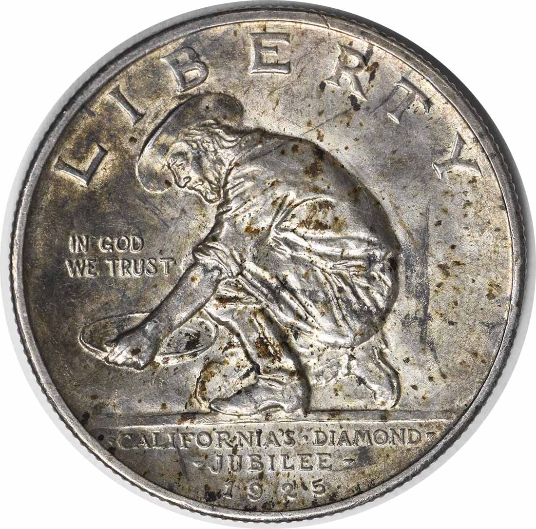 1925-S San Francisco California Commemorative Silver Half Dollar AU Uncertified: 1925-S San Francisco California Commemorative Silver Half Dollar AU Uncertified This 1925-S California commemorative half dollar is a circulated coin from the United States, minted in San Francisco. C