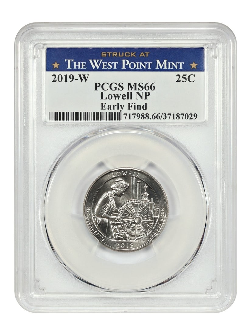 PCGS MS66 Early Find 2019-W Lowell NP Quarter Type 1 Clad (1 of 4)