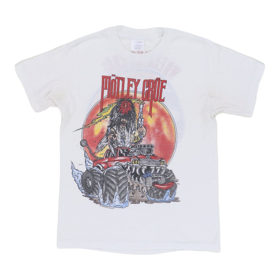 Vintage 1986 Wrecking Crue Tour Motley Crue Concert T-Shirt White: Vintage 1986 Wrecking Crue Tour Motley Crue Concert T-Shirt White This is an original vintage 1986 Motley Crue Wrecking Crue Tour Shirt featuring both front and back graphics. The shirt is made from a
