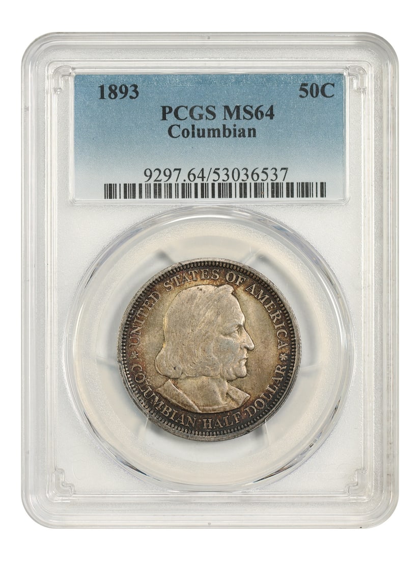 PCGS MS64 1893 Columbian 50C Silver Commemorative Half Dollar (1 of 4)