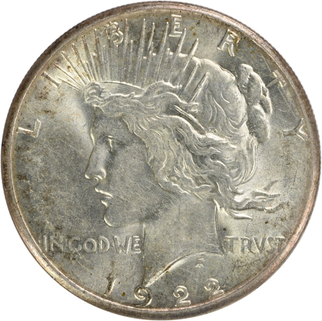 1922 S United States Peace Dollar Silver $1 AU Uncertified: 1922 S United States Peace Dollar Silver $1 AU Uncertified 1922-S Peace Silver Dollar in AU slider grade. This circulated, pre-owned coin is uncertified and struck in silver. Specifications Item Type: