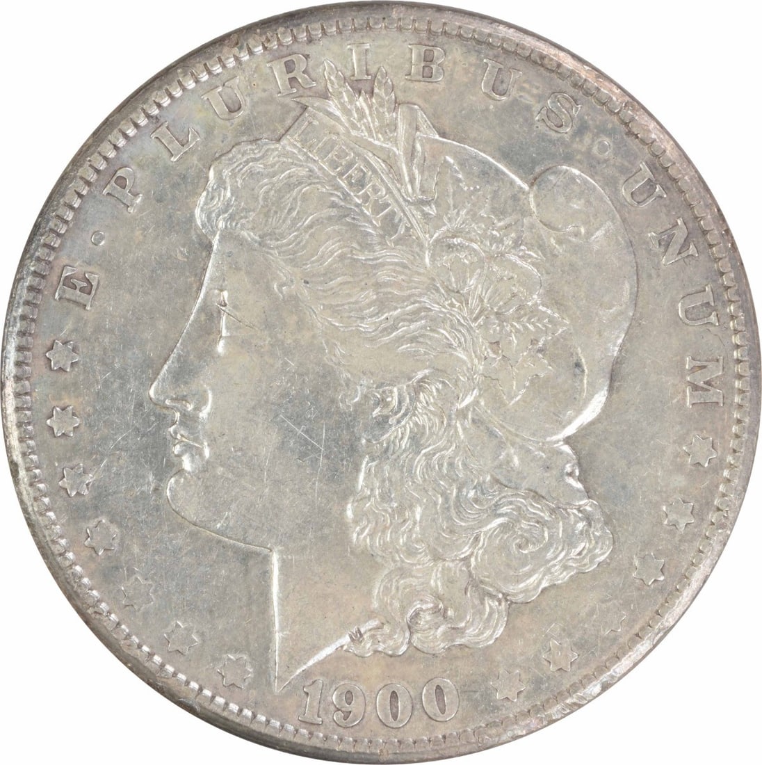 1900 S $1 Morgan Dollar Silver AU Uncertified: 1900 S $1 Morgan Dollar Silver AU Uncertified 1900-S Morgan Silver Dollar in AU grade. This uncertified, circulated coin is composed of silver and is offered as a pre-owned piece. Specifications Item 
