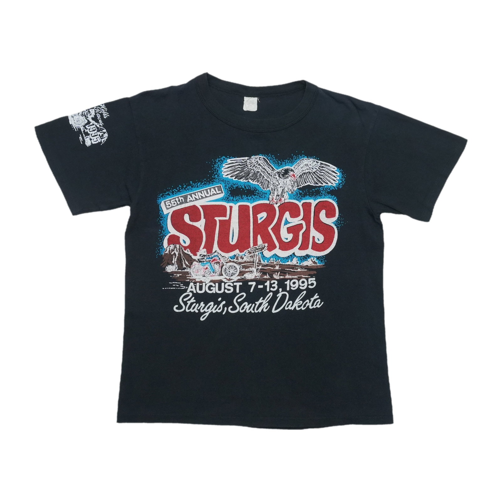 Vintage 1995 Sturgis Rally Black Cotton Shirt Medium (1 of 5)