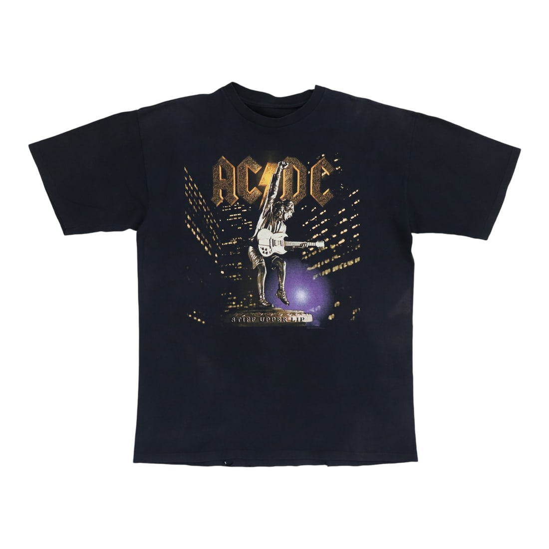 Vintage 2001 ACDC Stiff Upper Lip Concert Tour Black Cotton T Shirt (1 of 11)