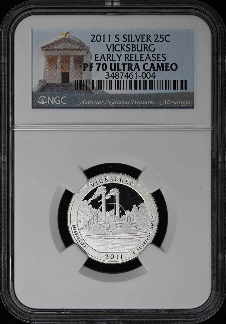2011-S NGC PR70DCAM Silver Washington Quarter 5 Coin Set: 2011-S NGC PR70DCAM Silver Washington Quarter 5 Coin Set This 2011-S Silver 5 Coin Set features Washington Quarters, each certified by NGC with a PR70 Deep Cameo (DCAM) grade. The coins are uncirculat