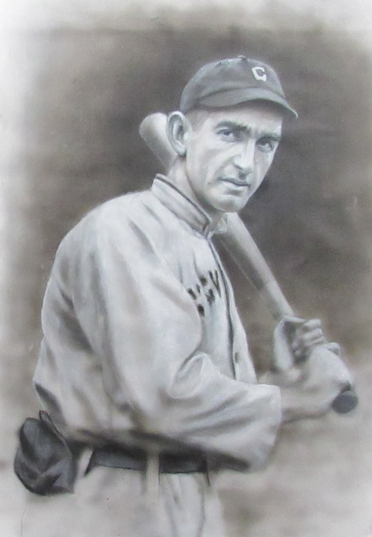Shoeless Joe Jackson 40x28 Original Signed Painting Acrylic on Canvas (1 of 1)