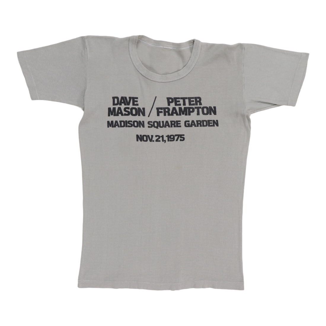 Vintage 1975 Dave Mason Peter Frampton Concert Gray Poly Cotton Shirt (1 of 4)