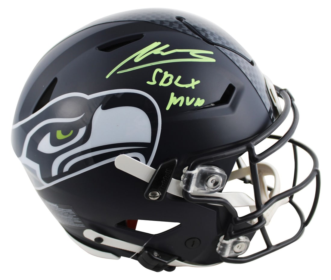 Kenneth Walker III Signed Seahawks Speed Flex Helmet BAS Witness (1 of 4)