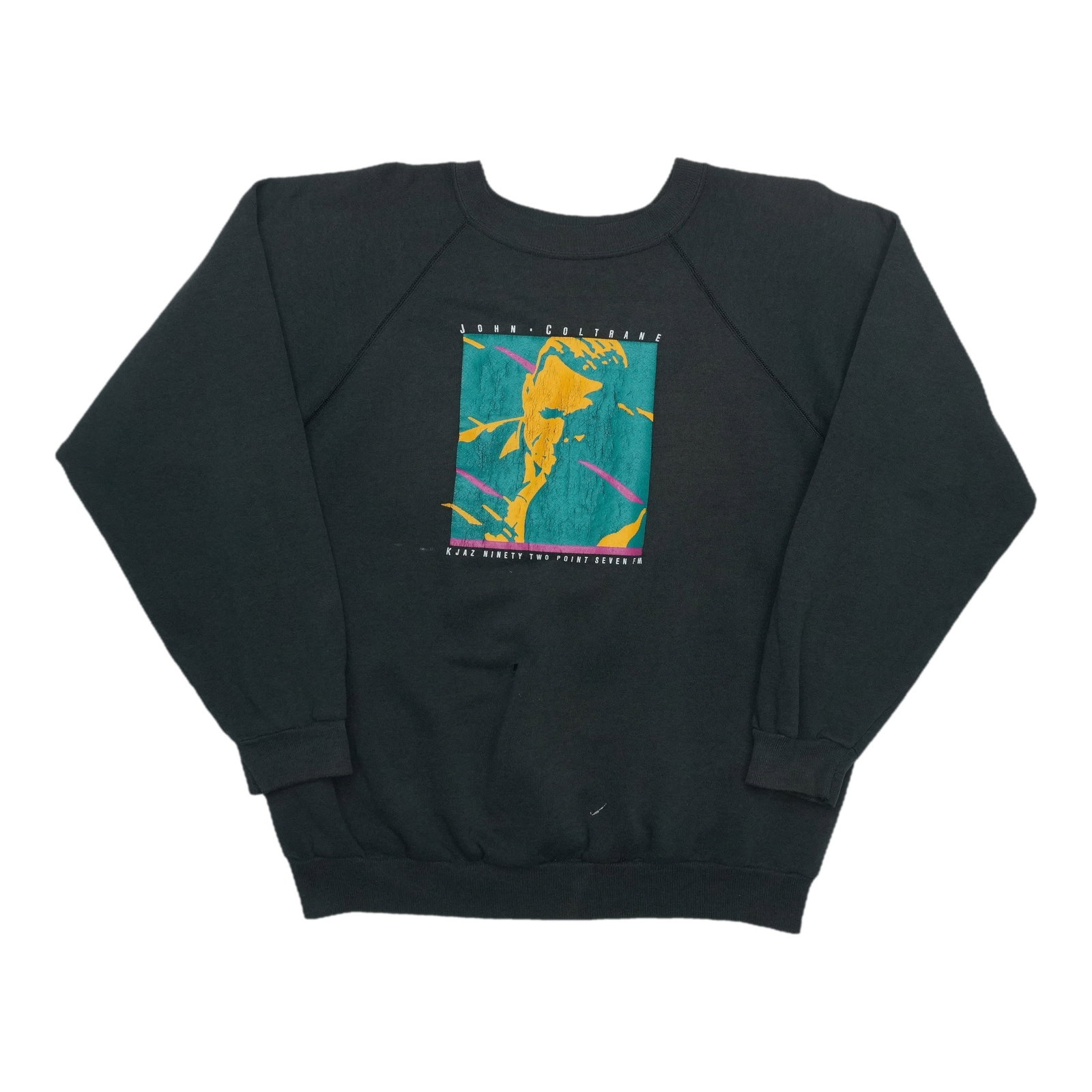 Vintage John Coltrane KJAZ 92.7 FM Black Sweatshirt (1 of 6)