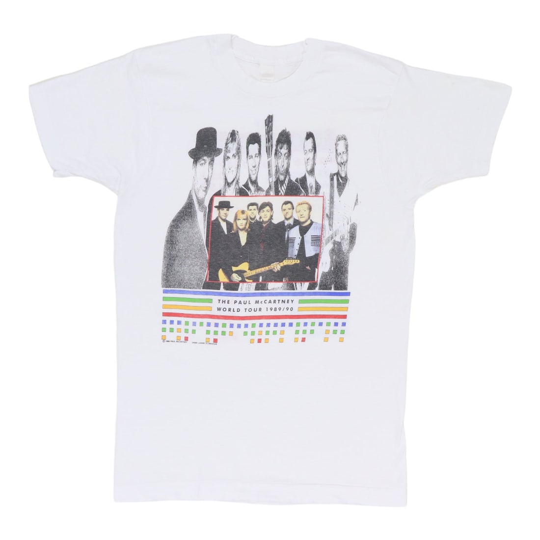 Vintage 1989 Paul McCartney Concert T Shirt with Front and Back Graphics: Vintage 1989 Paul McCartney Concert T Shirt with Front and Back Graphics This is an original vintage 1989 Paul McCartney tour shirt featuring front and back graphics. The shirt is made from 100% cotto