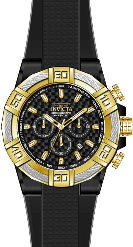 Invicta Bolt 52mm Men's Quartz Watch Model 30042 Gray Band Gunmetal Dial (1 of 3)