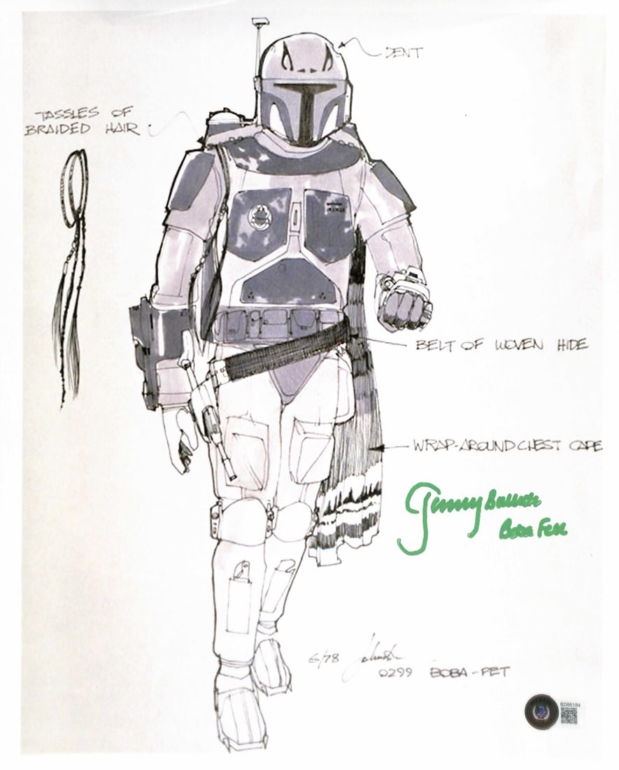 11x14 Signed Jeremy Bulloch Photo as Boba Fett Beckett Authenticated (1 of 1)