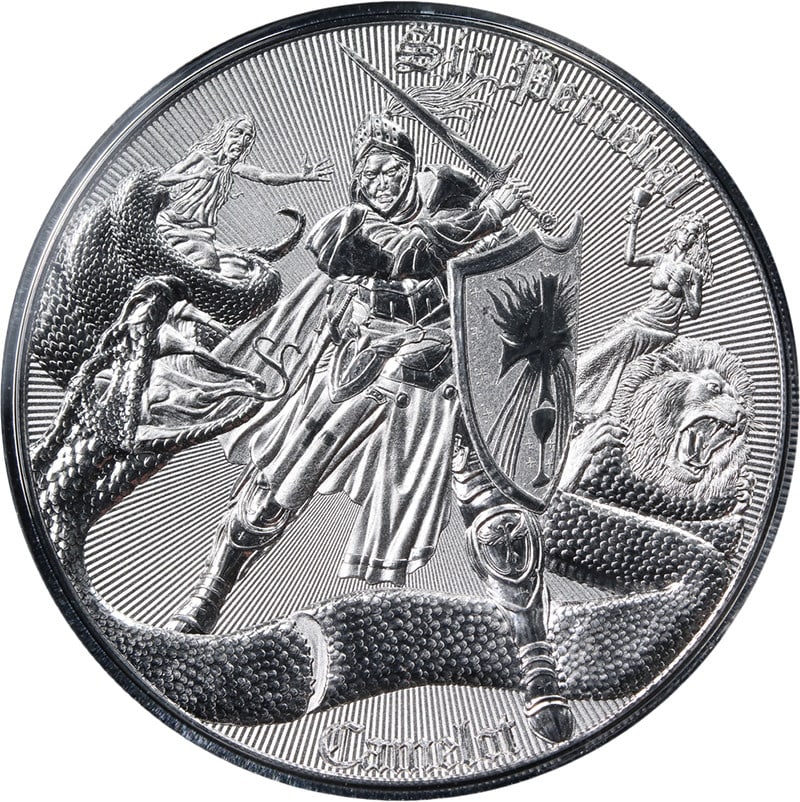 Niue 2026 Camelot Sir Percival $2 1 oz .999 Silver Coin OGP COA: Niue 2026 Camelot Sir Percival $2 1 oz .999 Silver Coin OGP COA Original 2026 Niue 1 ounce silver $2 Camelot Sir Percival Special Edition coin with OGP and COA. This uncirculated stock item has superb